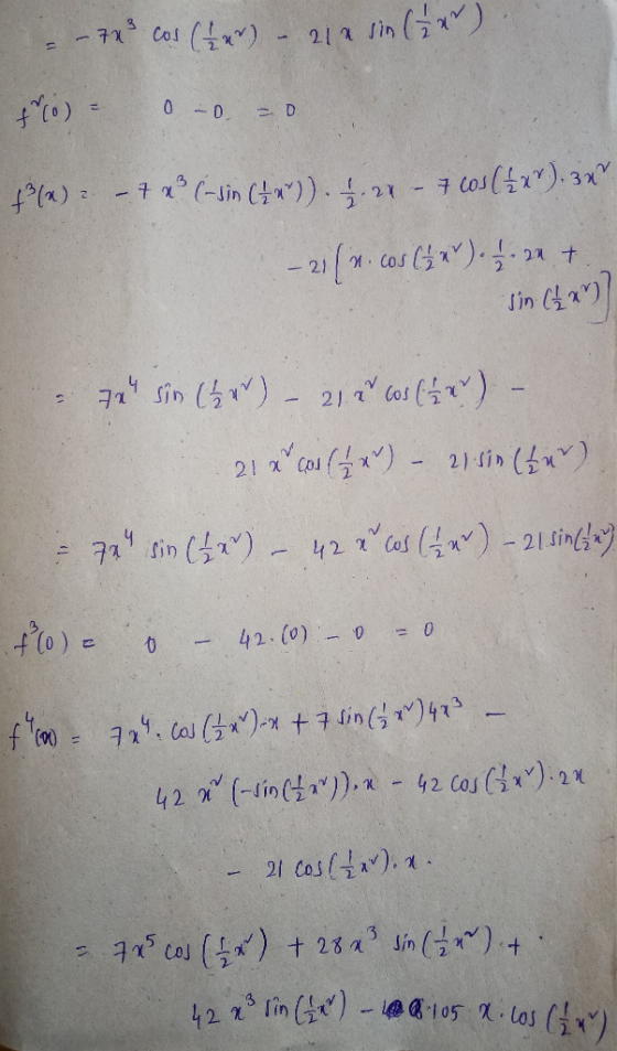– 7x3 cos (ar) – 21 x sin ( x ). &(o) - 0 - 0 - 0 f(x) = - + x (-sin (1x)). 4:21 -7 cos(xv). 3x – 21 (v. cos(x). . m + sin (2