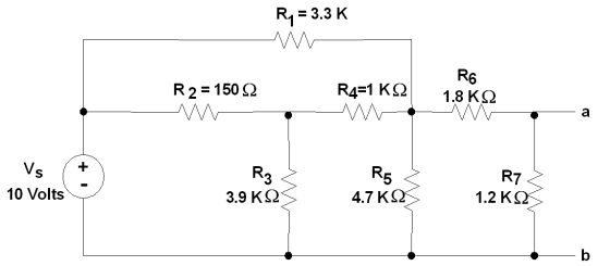 R1 3.3 K R6 1.8 KS2 R2 150 R4 1 KS Vs R3 3.9 KS R5 4.7 KQ R7 10 Volts 1.2 K