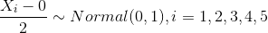 ~ Normal(0, 1), 2-1, 2, 3, 4, 5