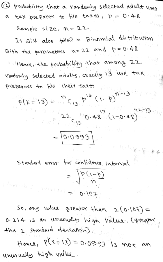 Probabiliy thest a vandemly selacted adulst ue) a tax prve parex to fle taxe), p- O. 4& Sample size, n-22 İtAi aloo falowa Bi