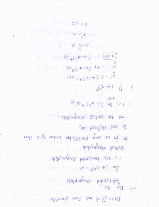 $6) = f(-x) = Even function - By the Holizontal Assymptote name Lim (4-22)5 - O Portable prezi No Horizontal Assym plote Ver