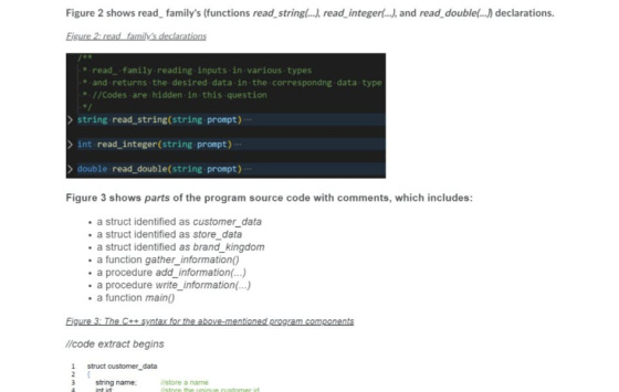 Figure 2 shows read_familys (functions read_string(...), read_integer(...), and read_double...) declarations. Eigure 2: read