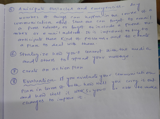 1 can happen in the course sta Anicipate obstacles and emergencies - Ang number st things can happen in the communication ell