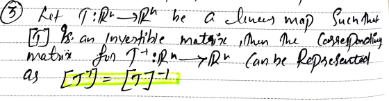 % het TilRn Rh he a lines map Such that 0 an invertible matin , then the corresponding matrix for 18 you can be Represented a