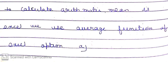 calculate no one more on use average function option fo Scanned with Camscanner