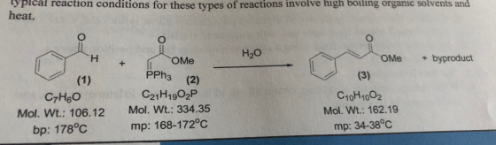 pical reaction conditions for these types of reactions involve high boiling organic solvents and heat. H20 OME OMe + byproduc