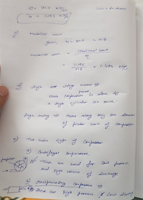 1 6 Jeona/ 40 7. 3 9 L = 1.95 meelanical work meelourcal work Inal anal Groot m2 2 1.195 - 1.494 K7 d) dangle act stage means