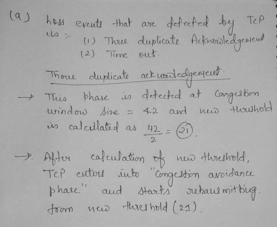 af auje duplicate Ack.Dolar.nd ile (2) Time out → Tuo , phase ao detected at Congubm is calculati as 42 5 2. Citim awoidana oonnen teret hold(24)