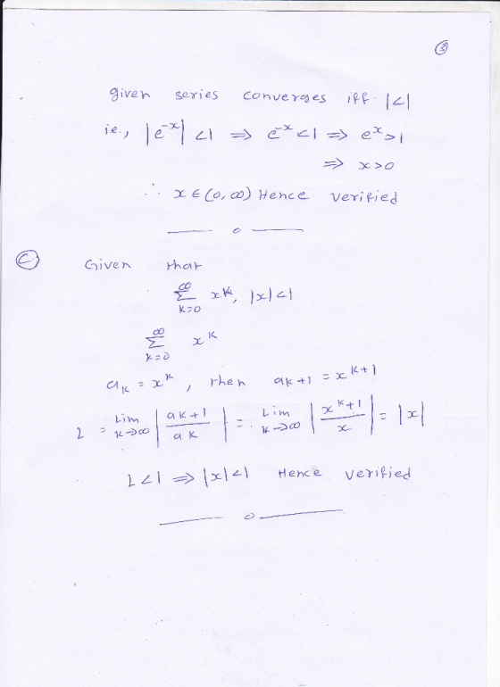 give n series co nver, es ,pe xE o, Hence verified hah IK Σχ. 12