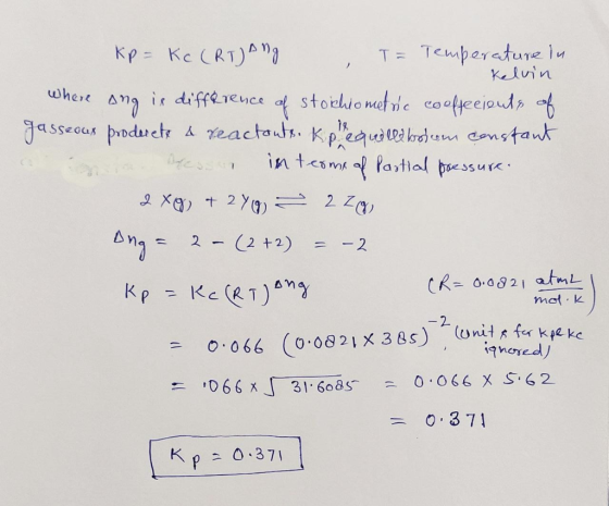 ке – кс (вт) ва тя Теорет «Ките и - Kelvin where ang is difference of stoichiometric cooffeeients of Jasseous producte a reac