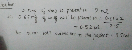 oluhon 2 Sma o So, 0.6Smo hoill be present in 0.Sx 2 The nure kill adninister h the patent 0Sn