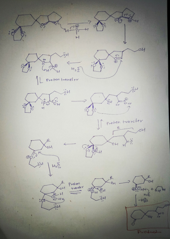 RE ои Proton traneter Von Proton transfer Z OH Hi ✓ proton +64 by H -H30 -OH Proded