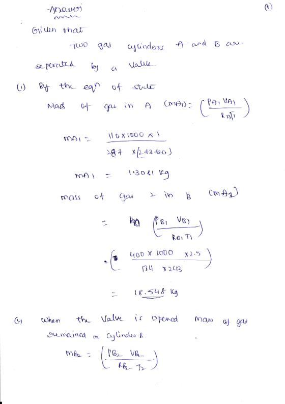 Giiden that sePertitr d CA nt mass of gas in X2.5 6, when th. Value