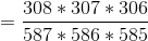 308 307 306 587 586 585