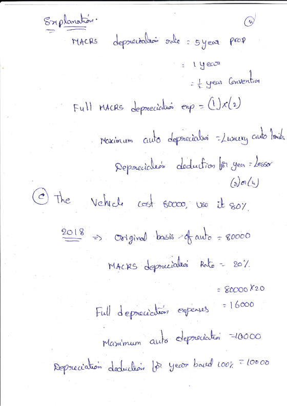 ear Convention Explanation. MACRs depreventon sale : 5 year prop . . l y eco at yean Convention Full HACRS deprecickós eup =