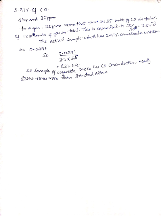 2. 41.2 Co Ihr and 35ppm. for a gas, 35ppen means that there are 35 mits of co in total. of 1x10mits of gas in total. This is