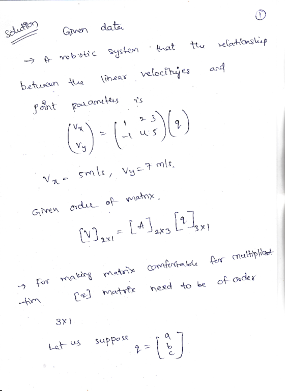 Given data 1.S -tus Given oduu f matnx 2.xt 2x3 L-3지 For imtri aim Lat us suppose