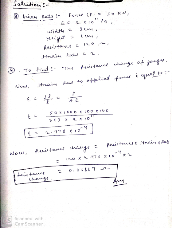 Salution: Fone CF so KN, 3 CM width Heigut Resistau J-frraiu Rate Puistance aug of gaug To Find Tue to otplied tomes dlue to