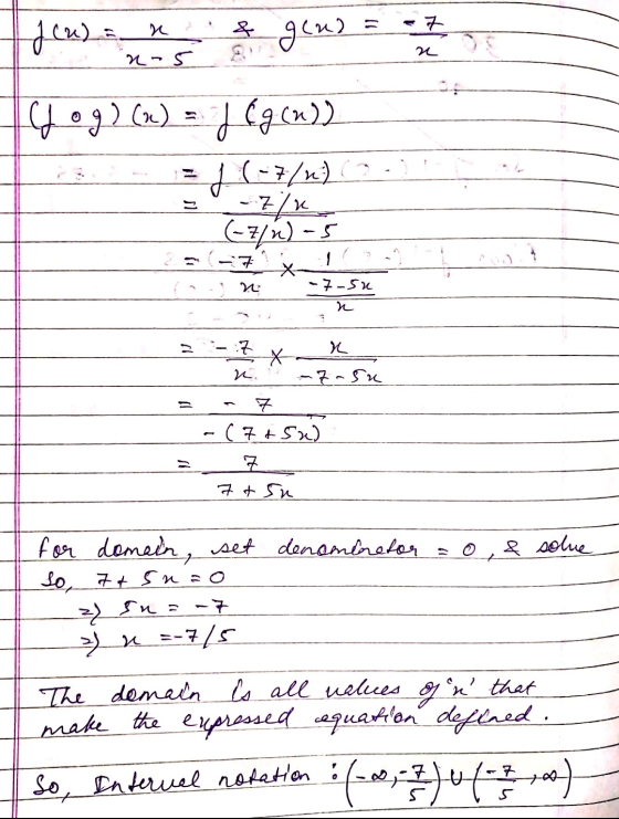 n f(u) = & genda M n-5 Gog)(x) = f (g (n)) 1 (-7/n) -7/4 (-7/u) -5 -7? 1 -7-su n . - .:7 n Х -7-su -(7 +5w) 7 7tsu & solue fo
