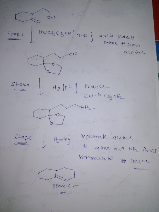 CN. HOCH2COH50 ke tone to Fr cetar Feduc 1 CN to C Nt Sten2 H2Ipt Nth pe poclanake Ae be Step8 The 1<e lne aut N famns Kk Ime