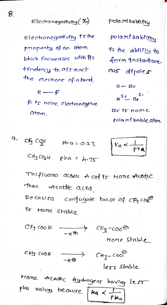8. Electronegativity X pola ? Zability polarizability is the ability to form instantane- ous depoles Electronegativity is the
