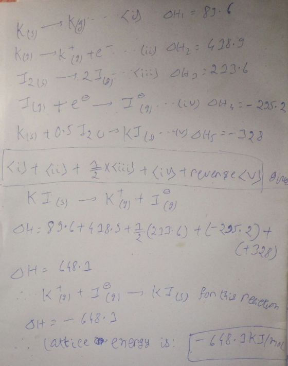 Какон, 50 Kol kt te - - (ic) Olt₂ = 428.9 I216 - 21 6 King Otg 2 223.6 I las te - I egg. - (iv) OH = - 295.2 Kis t 0.5 I20 -