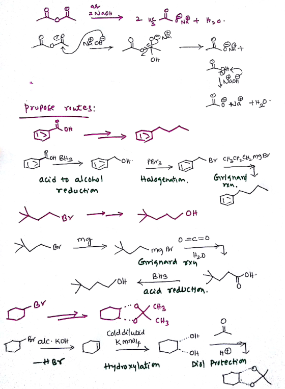 2 NaOH Ot он BHa Grrl^nari TRA. redu(fm OH Ct CH Colddilulad olt OH Hydvoxylatim