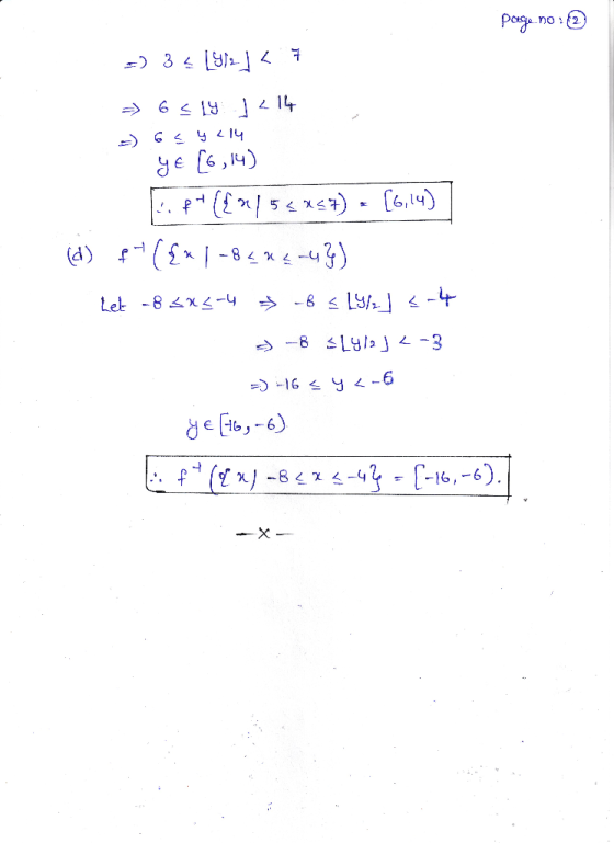 page no: =) 3 4 [5/ 22 - 6 < 19 1214 - 68 4214 - YE [6,14) At({2/55a57) = [6,14) (d) ft({x1 -8 <*4-4%) Let -8 2x2-4 -8 < Lyh