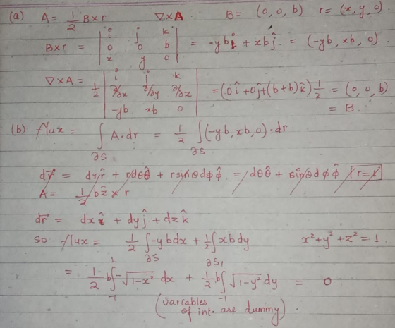 IXA= N (1) A = L Bxr RXA B= (0,0, b) r= (x, y, o). Bxr = 0 o 6 ay byt xb} = (-yb, xb, o). PXA2 % toy yoz = Col +of(6+b))= 60,