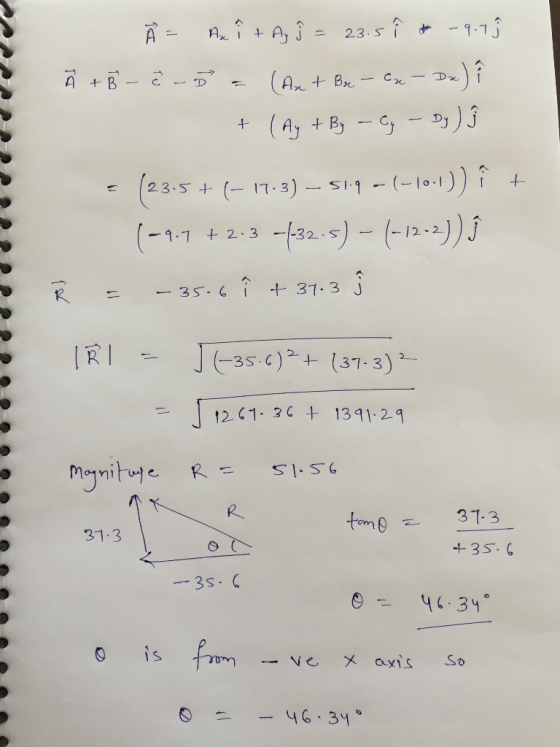 Å - Axi + Ay ĵ = 23.5 i * -9.19 Ã + B - à -5 = (Axt Bore - Cx - Dx) i & (Ay + By - Cy - Dy) ĵ PPPPPPPPP!?????? = (23.5+ (- 17