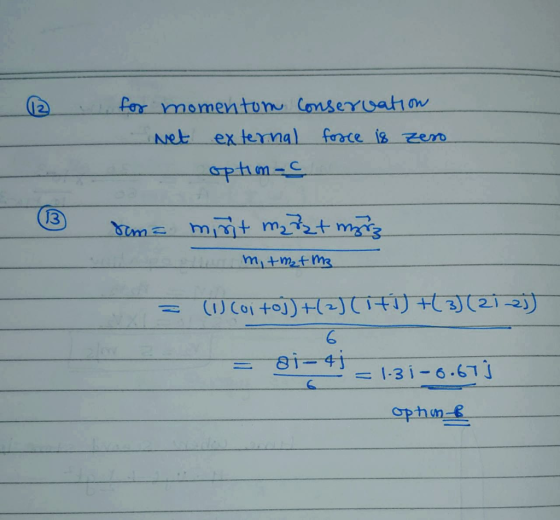 for momenton Comseruathow N ex lem foिoe is स्थ apthm-c 13 Mim mit m2tms mitmtma J Coi to)+JTTETJ +C3J( 21-2) 81-4j 1-3 1 - 6
