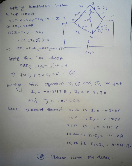 v I-13 22 mm NI Applying kitceh hofts ne law to loop BADB 22 II + 15 Iz 251 0..1 I for loop, BC AB 33212.12 I IRCI, - I 3) -