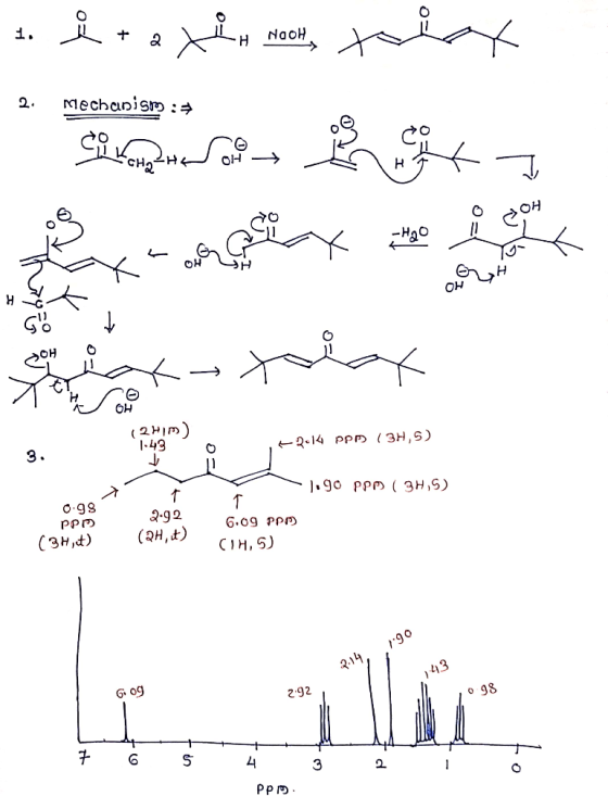 Я., i. NaoH меchanism:+ 2. Вse он он Hаo Н он 2HIm -43 3. +2-14 Pг (ЗН,5) 1.90 PPD (зн,5) о-98 T 2-92 6.09 PPD (Эн, +) (Зн4)