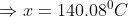 r= 140.08°C