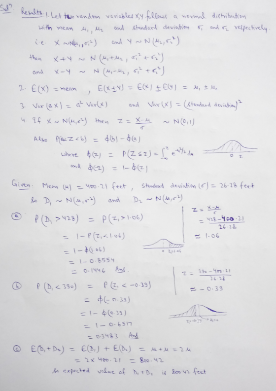 - 18:1. Let tawo random variables x,y follows a normal distribution with mean Mz and standard deviation 5, and q respective