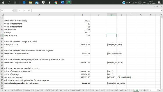 © V D (a 1x ENG 02:57 = 1 23-03-2020 26 ... o X D8 ; = fic D E F G H 60000 10 25 3 retirement income today 4 years to retirem