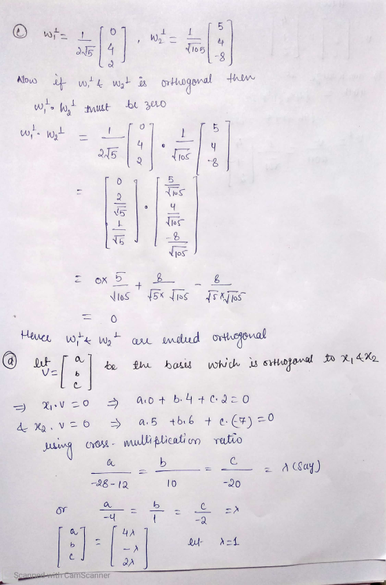 wit= 1 6 watt 2154 1105 -8 Alow it witte wat is orthogonal then wito wt trust wit. Wat 255 be zero 0 © ५ Tios 2 8 il- Gile 5