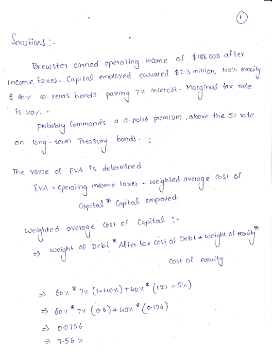 Sou tions of 188, coo aftey Br ewstei eayned operatine income eity income taxes. Capital employed eauated $2-3 million, uo% t