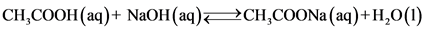 CH,COOH(aq)+ NaOH(aq) +
CH,COONa (aq)+H,0(1)