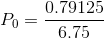 0.79125 Po = 6.75