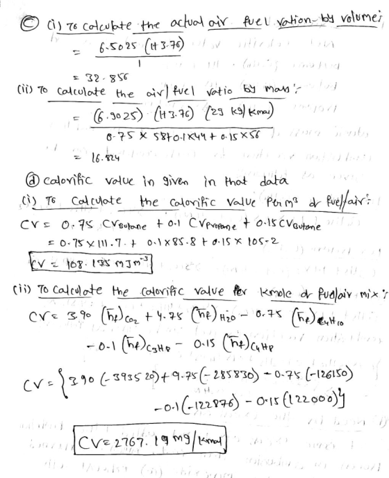 16.32 ③ calorific volueio given In Hot data ci) To Caltdote the Coloricvolve fer kole dr Pudloiv mix -o-1 (htc3H ←o-) (-12207