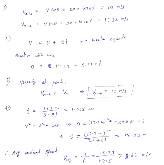 A in V. v = uナat (S0 17.32 - J. g) * Peak peae 4 3. 8 VCJ 96 m/s