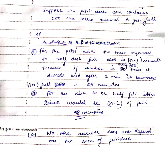 & 1 Suppose 100 the pen dish can one celled animal contain to get full i Af 1 dezelékelhezeax6 6 for the petri dish the time