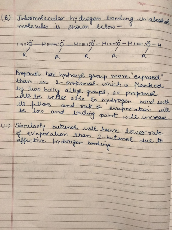 Page A. bulky aek to hydogen band h Loos and rp butanee nr ano