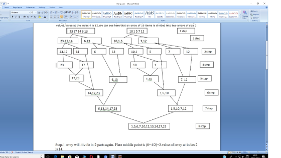 Catng value). Value at the Index 4 Is 13.We can see here that an array of 10 Items is divided Into two arrays of size 5. 1 st