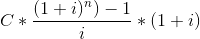 (1+i)) -1*(1 + i) C *