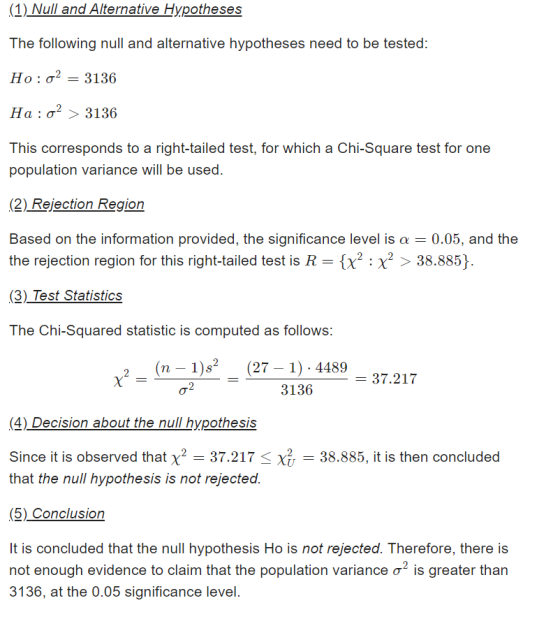 (1) Null and Alternative Hypotheses The following null and alternative hypotheses need to be tested: Но: 0? — 3136 На: >3136