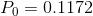 Po= 0.1172