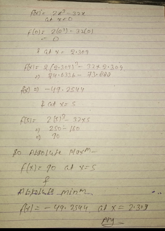 f(x) = 22²-32x f(o): 2001 - 3200) & at x = 2.309 FGVE 219.3091?- 32% 2.309. --24.633.6. - 73.000 fox) = -49.2544 & Cet Xrs F(