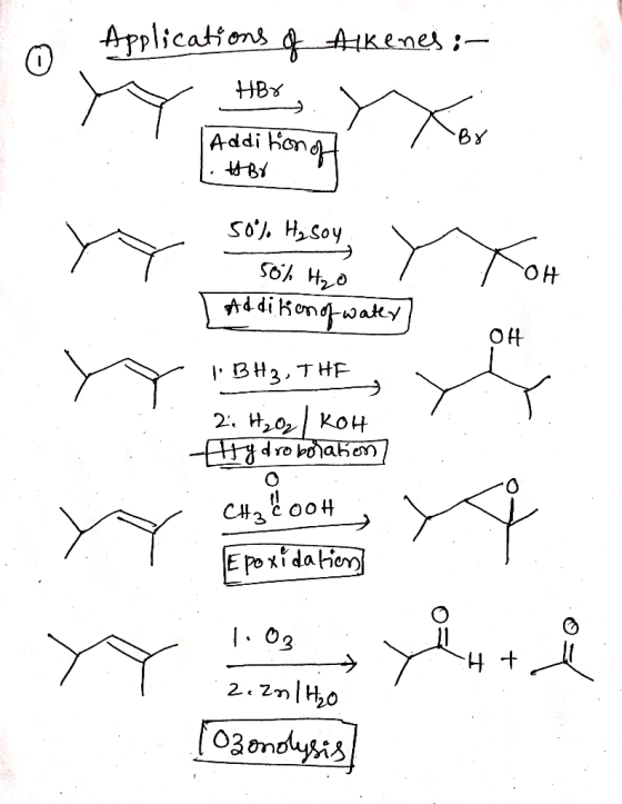 AKenes Applications HBY A-ddi Hond So Hsoy OH Addi Kondwaky Oft BH3,THF 2. H20KOH -gdro bolak) CH004 E Poxidation 03 2.ZnlHo
